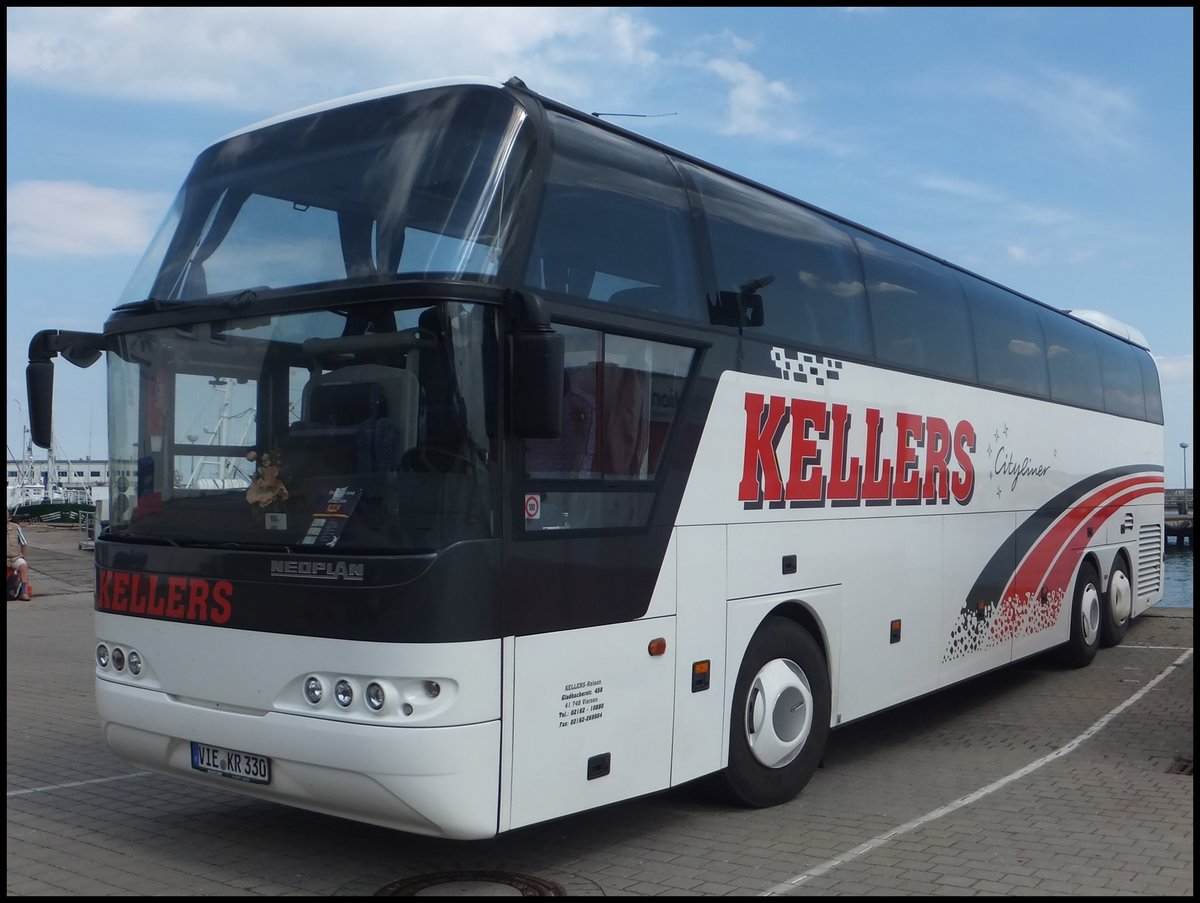 Neoplan Cityliner von Kellers aus Deutschland im Stadthafen Sassnitz.