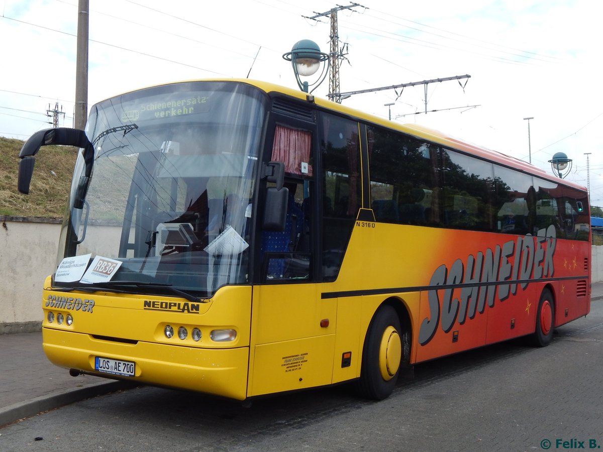 Neoplan Euroliner von Schneider aus Deutschland in Frankfurt.