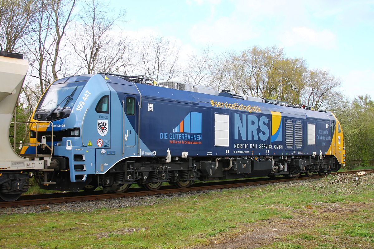 NRS 21S9 447 in voller Größe, Flensburg-Weiche 26.04.2024 