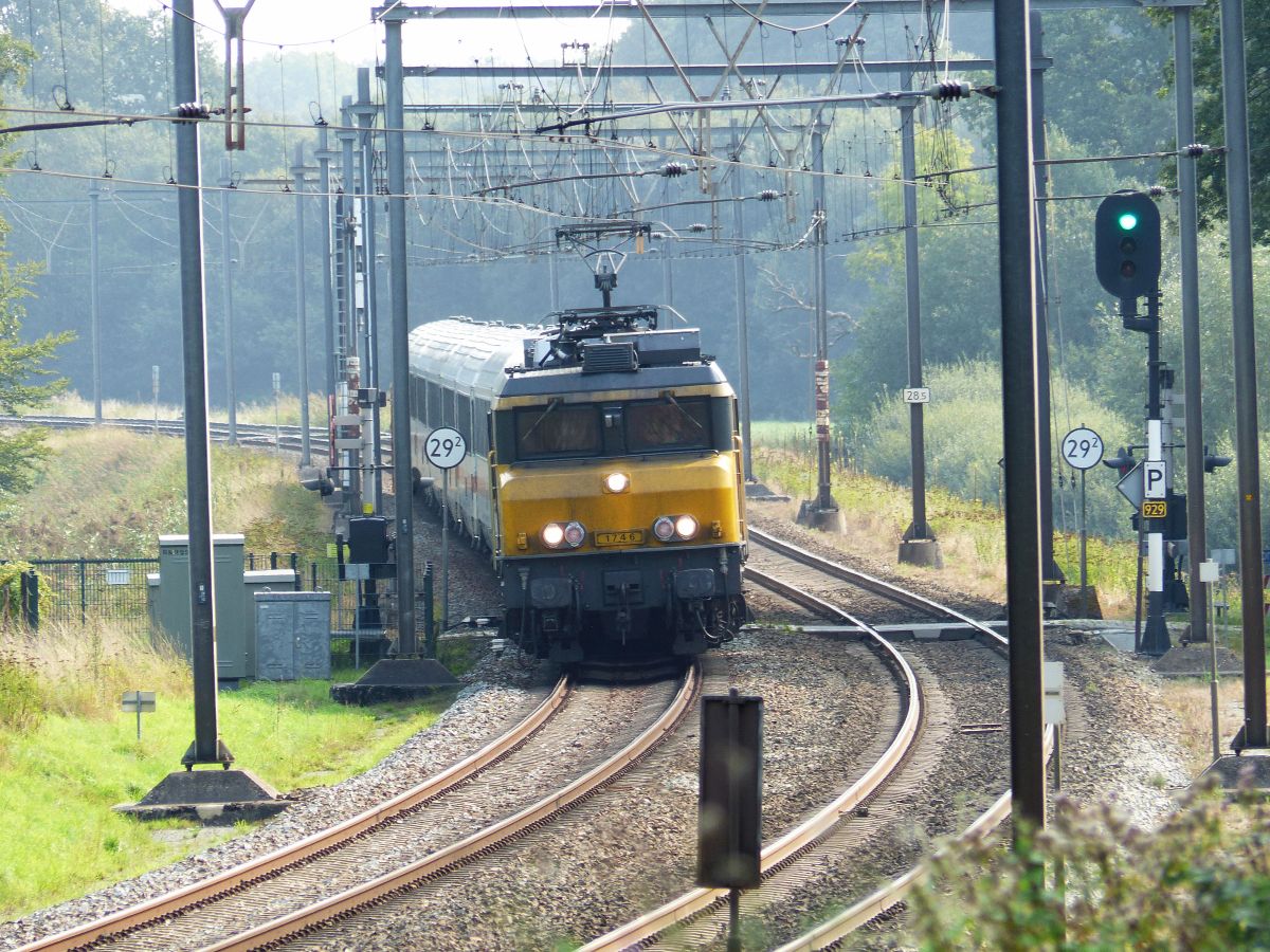 NS Lokomotive 1746 mit Intercity aus Berlin. Bahn�bergang Stadsweg, De Lutte 11-09-2020.


NS locomotief 1746 met Intercity uit Berlijn. Overwerg Stadsweg, De Lutte 11-09-2020.