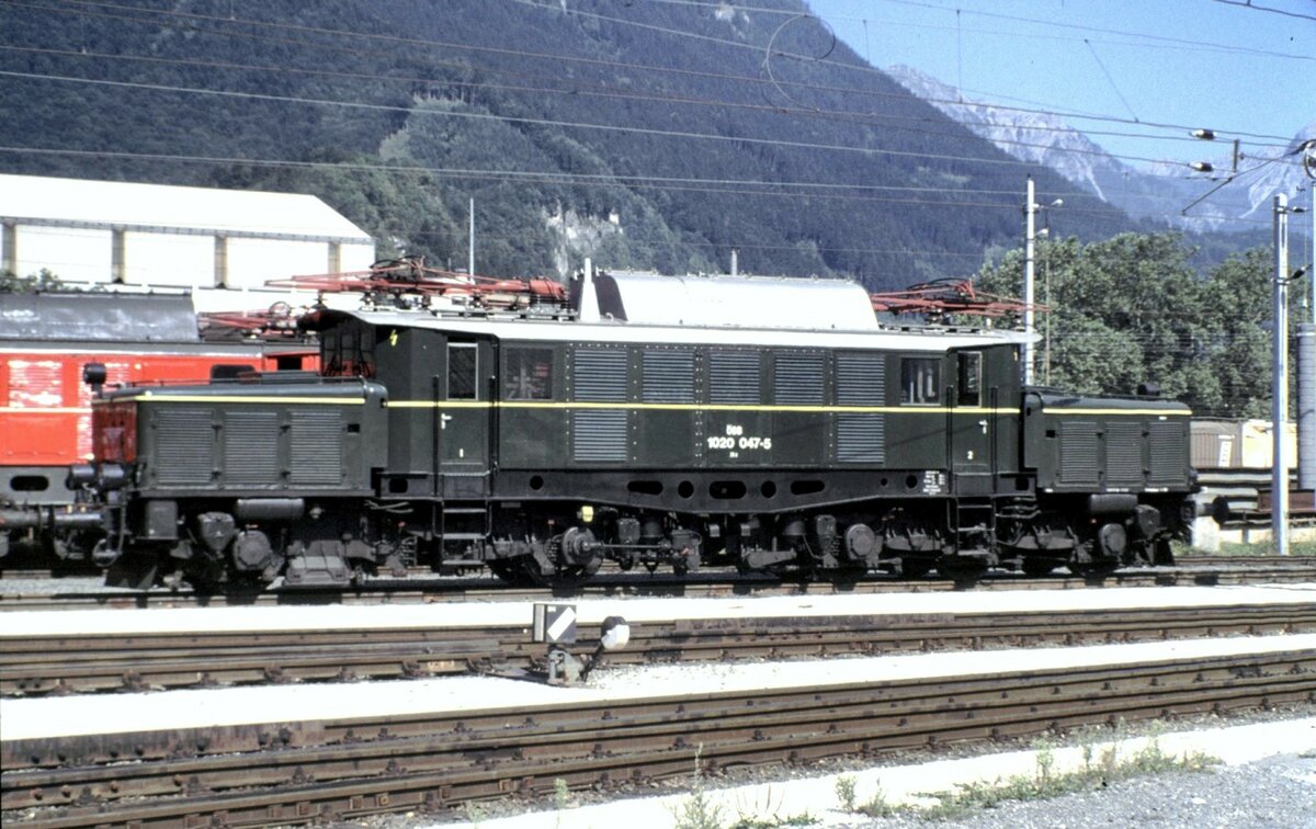 ÖBB 1020.047 in Bludenz im August 1991.
