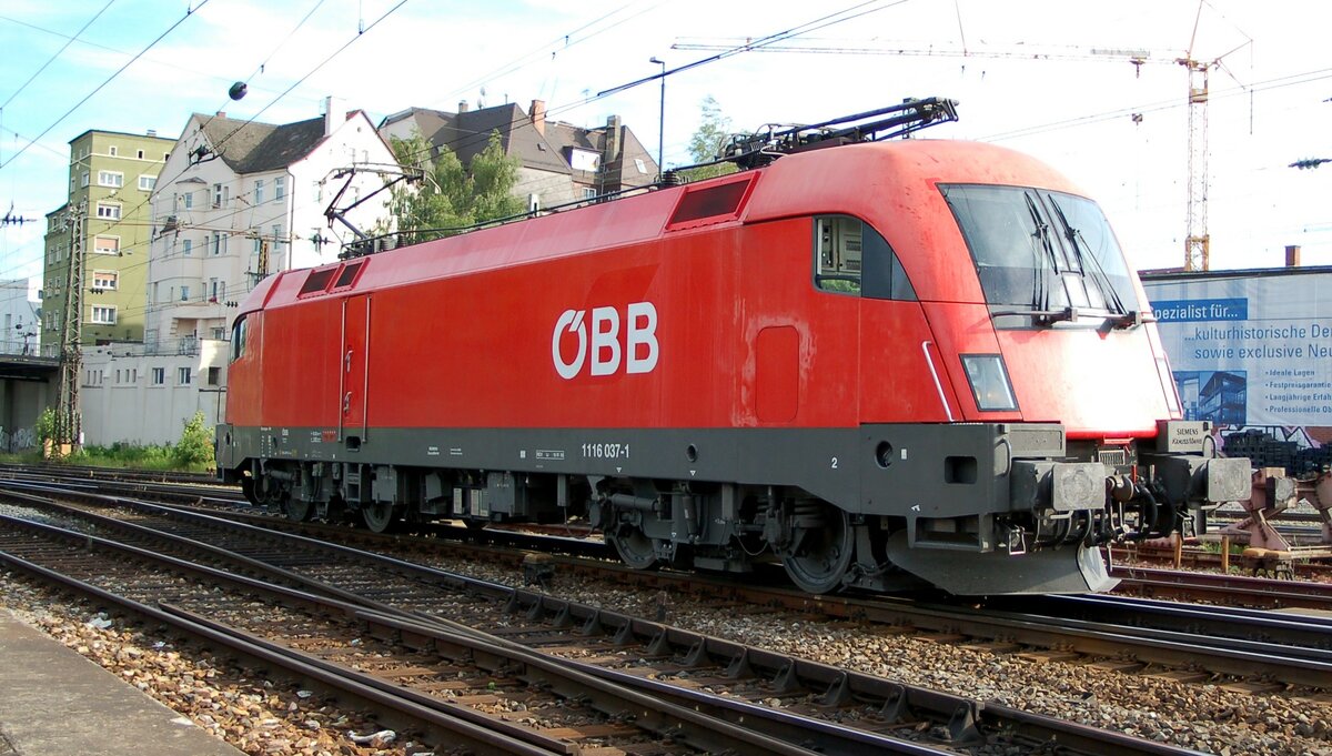 ÖBB 1116 037-1 in Ulm am 20.06.2008.