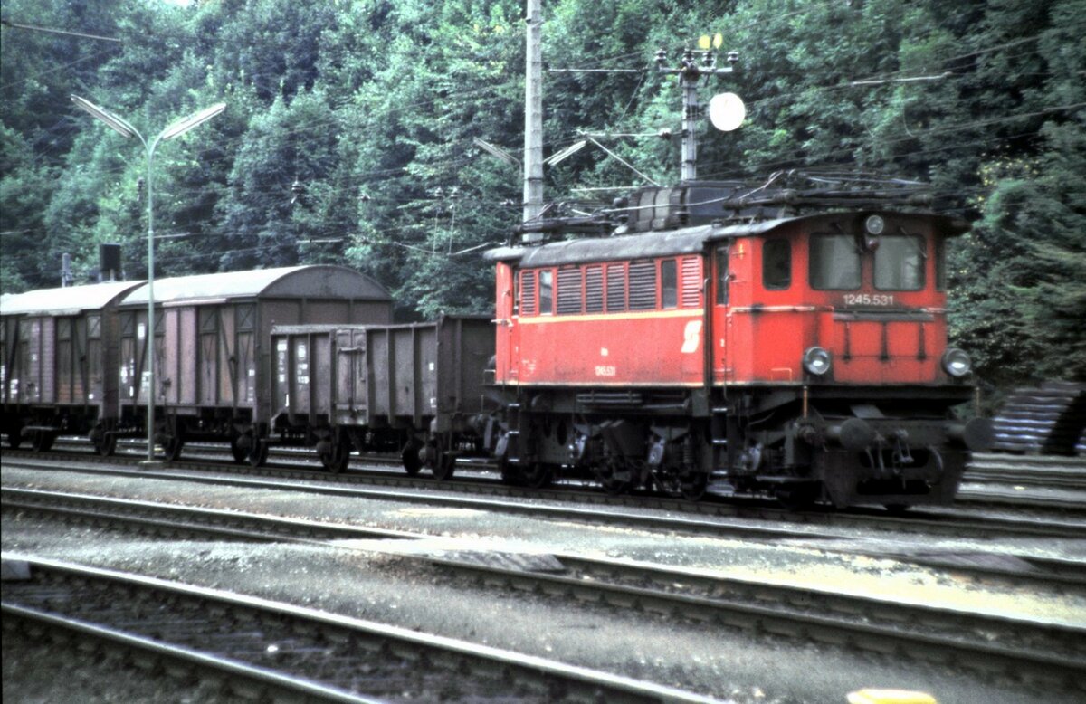 ÖBB 1245.531 in Kleinreiflingen am 13.08.1986.