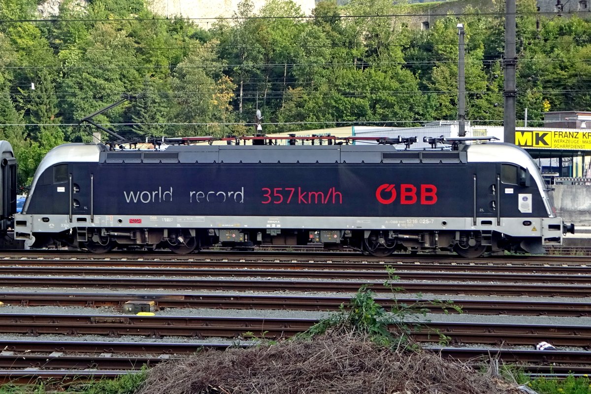 ÖBB Weltrekordlok 1216 025 war am 17 September 2019 in Kufstein.