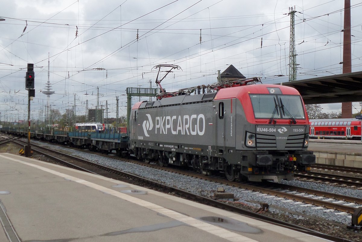 PKP EU46-504 durchfahrt Bremen HBf am 27 April 2016.