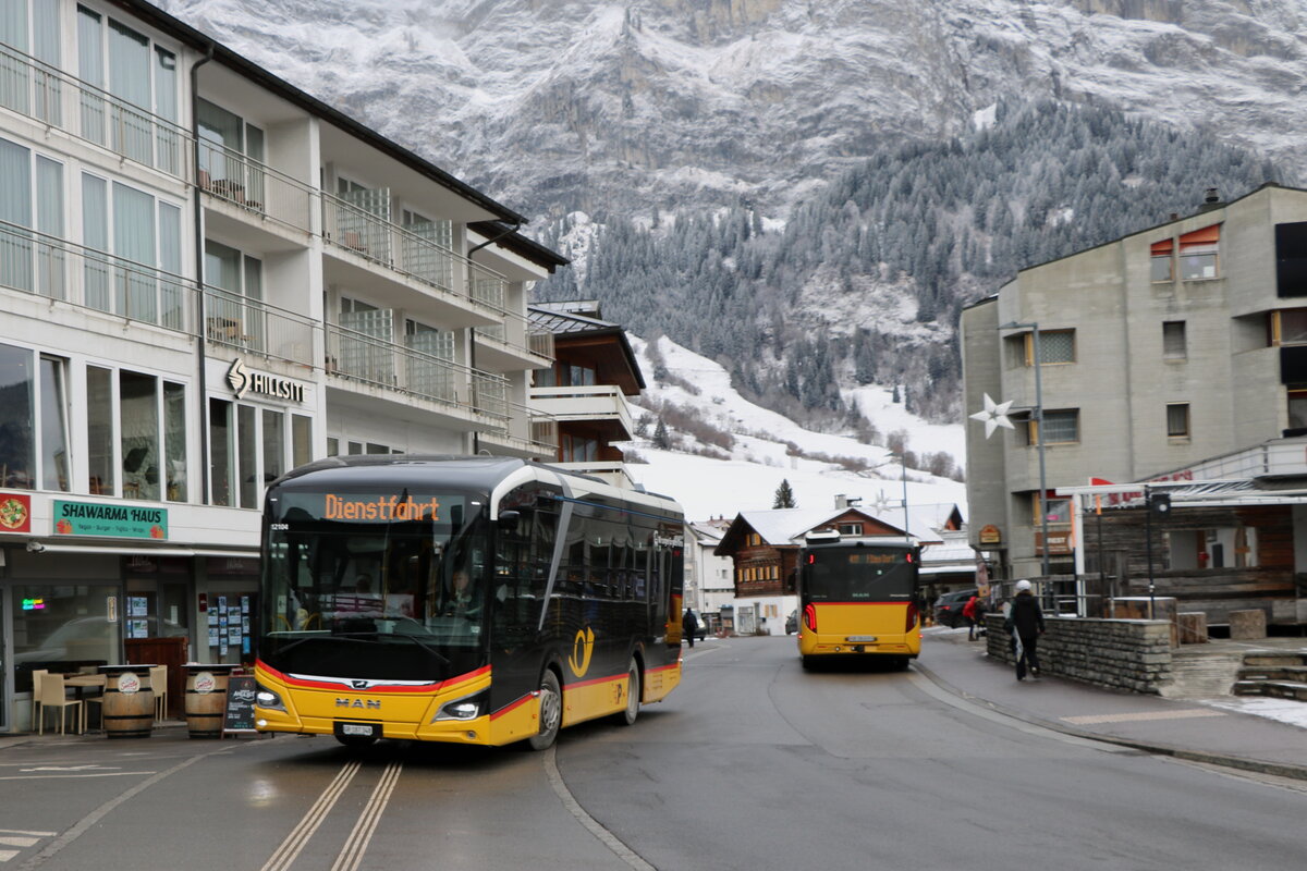 PostAuto Graub�nden - GR 187'348/PID 12'104 - eMAN am 10. Januar 2025 in Flims (Aufnahme: Martin Beyer)