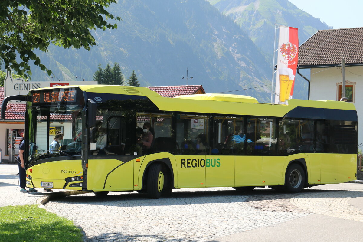 PostBus - BD 14'665 - Solaris am 19. Juli 2021 in Tannheim (Aufnahme: Martin Beyer)