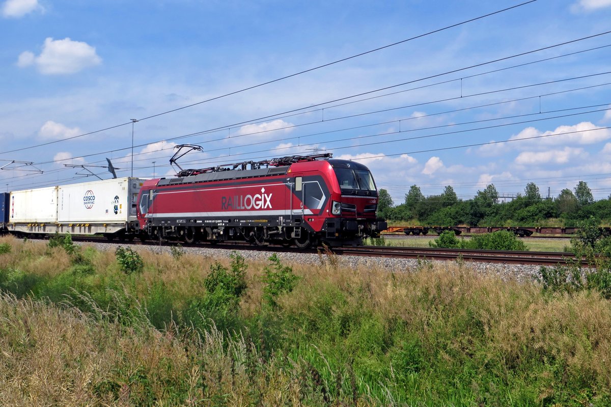 RailLogix 193 627 durchfahrt Valburg am 12 Juni 2020.