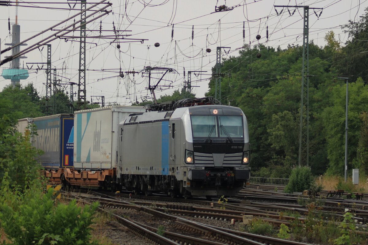 Railpool 193 195 zieht der EKOL-KLV durch Grembnerg am 17 Juli 2026.