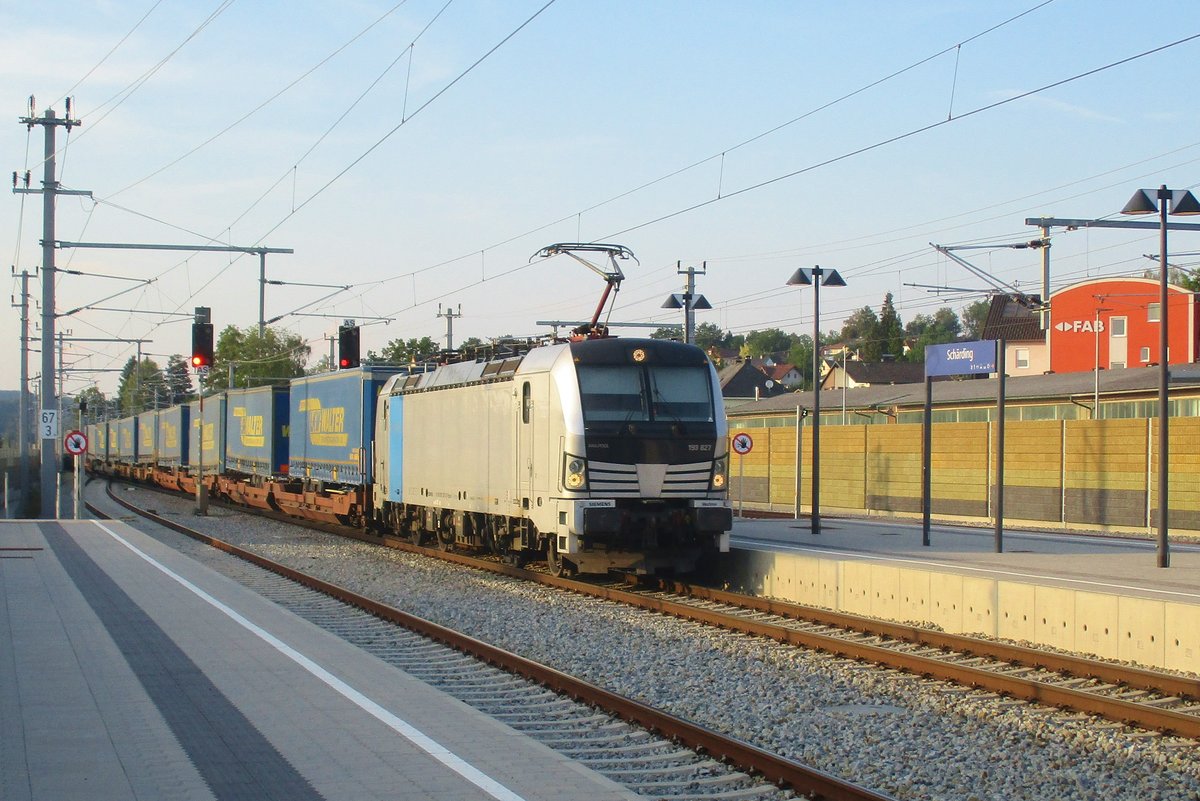 Railpool 193 827 durchfahrt am 6 September 2018 Schärding.