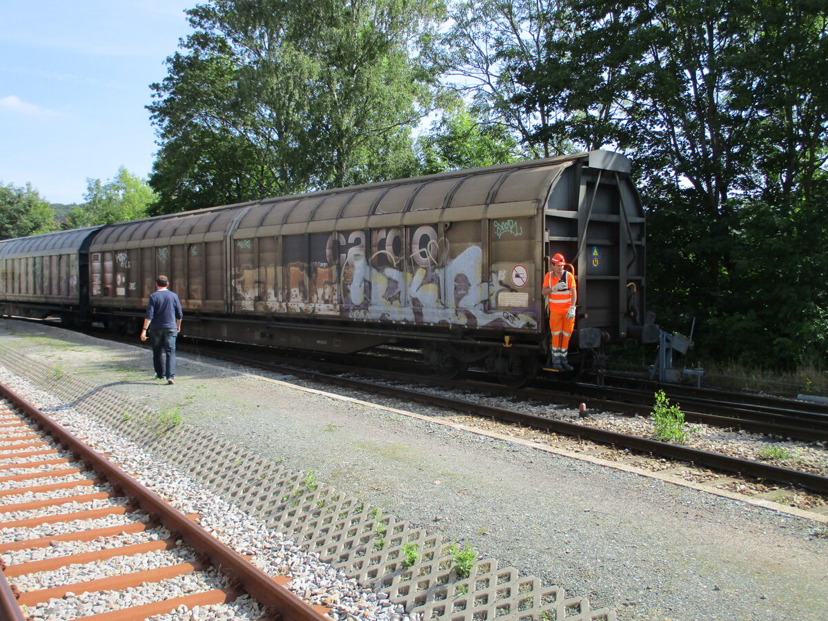 Rangierarbeiten in Blankenstein am 30.August 2022.