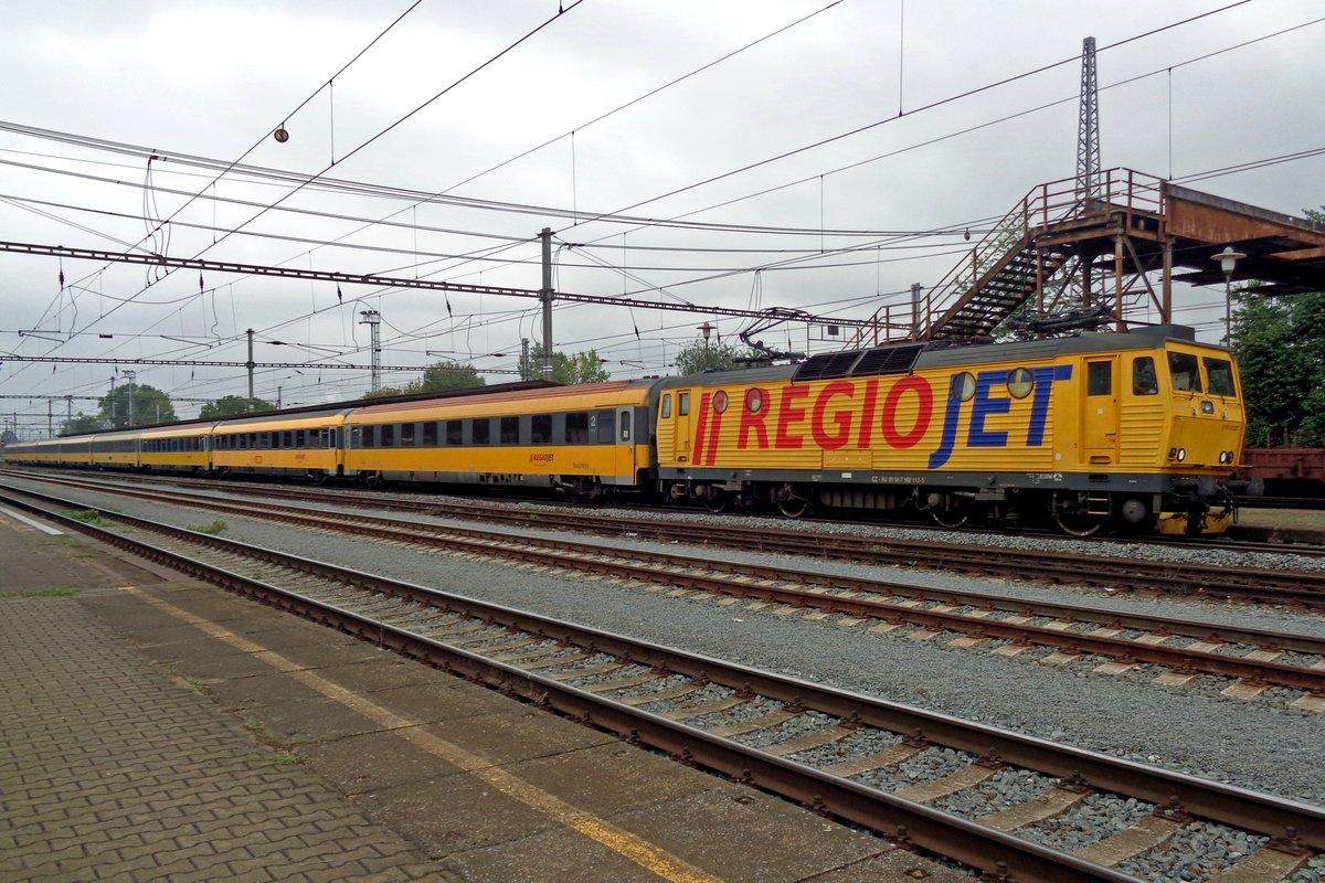 RegioJet 113 legt am 14 September 2018 ein halt in Hranice nad Morave ein.