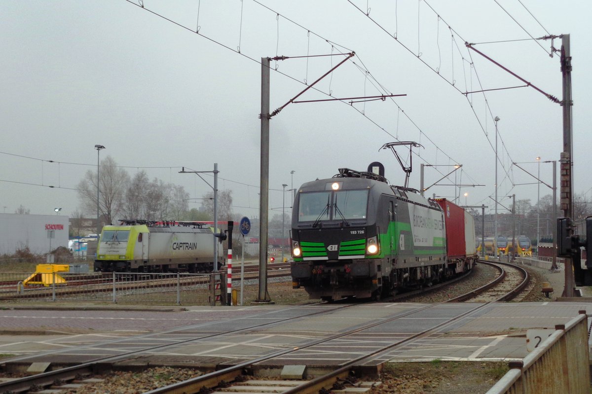 RTB 193 726 durchfahrt Venlo Vierpaardjes am 24 März 2019.