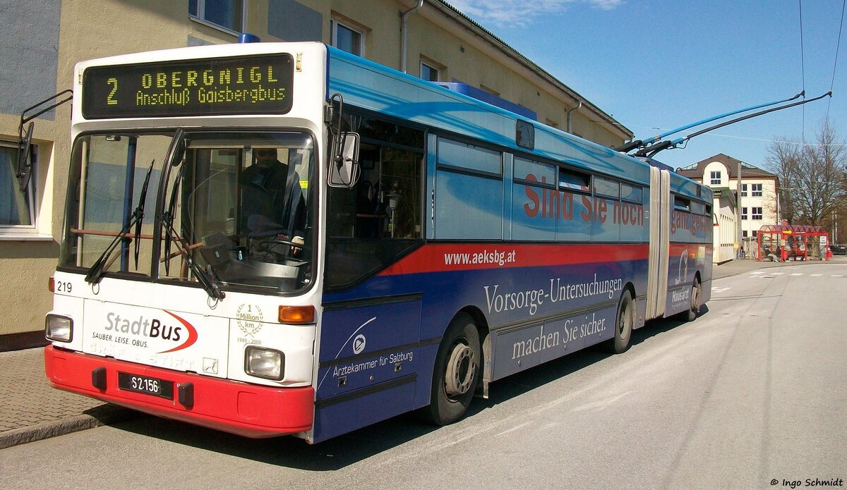 Salzburg AG | StadtBus | Nr. 219 | S 2.156 | Gr�f & Stift GE 112 M 16 | 05.04.2009 in Wals