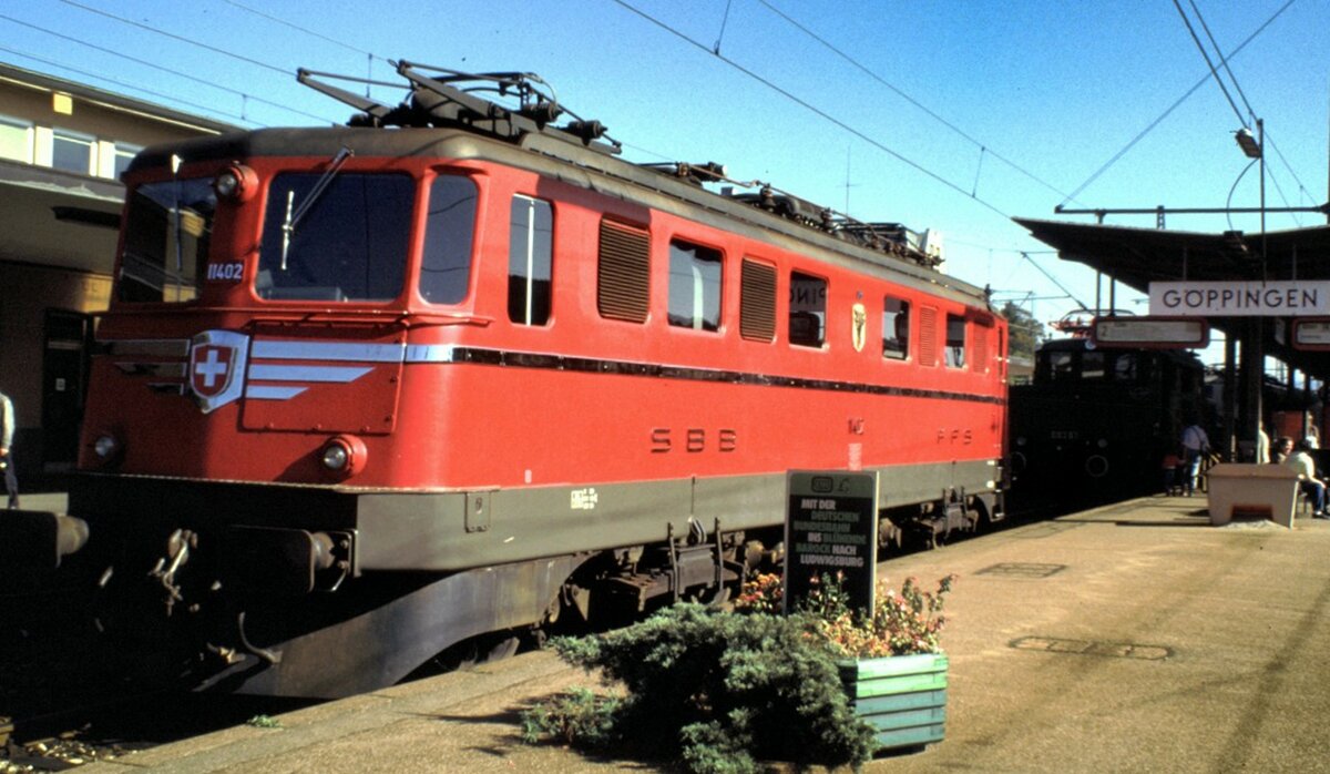 SBB Ae 6/6 Nr.11 402 in Göppingen bei den Märklin-Tagen am 10.10.1987.