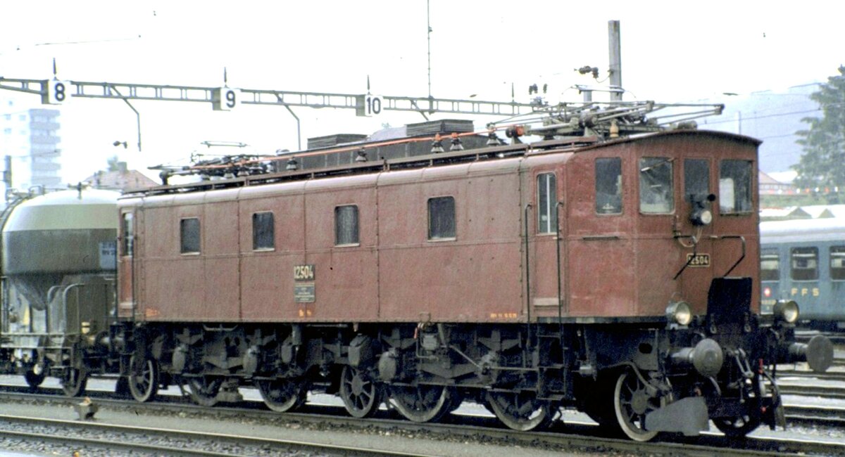 SBB Be 4/7 Nr. 12 504 in Solothurn am 16.08.1980.