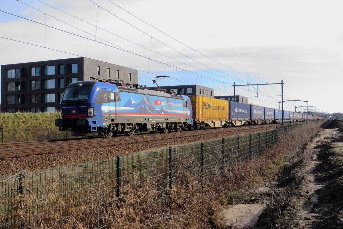 SBBCI 193 516 durchfahrt am 21 Februar 2021 Tilburg-Reeshof.