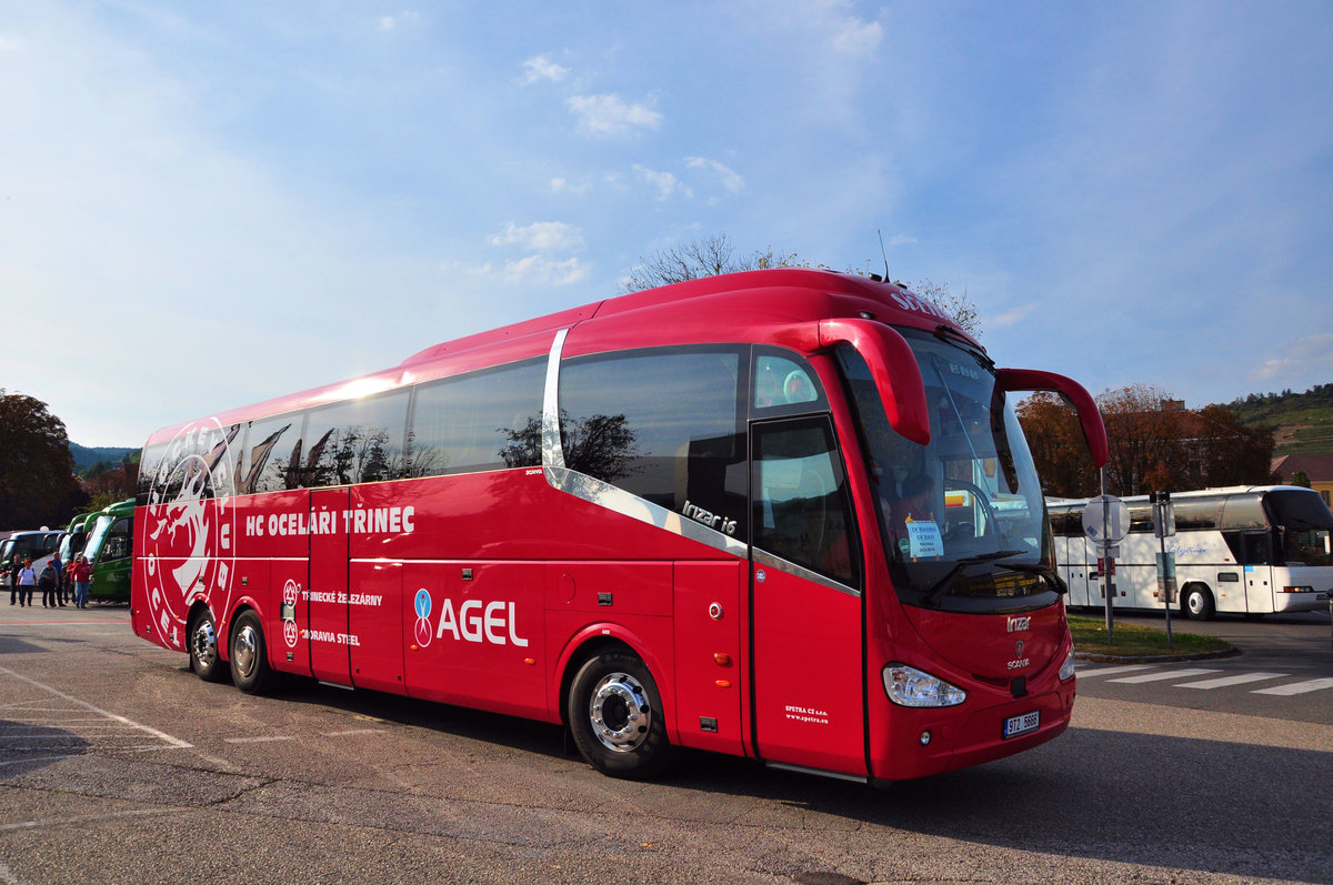 Scania Irizar i6 von Spetra Reisen aus der CZ in Krems.