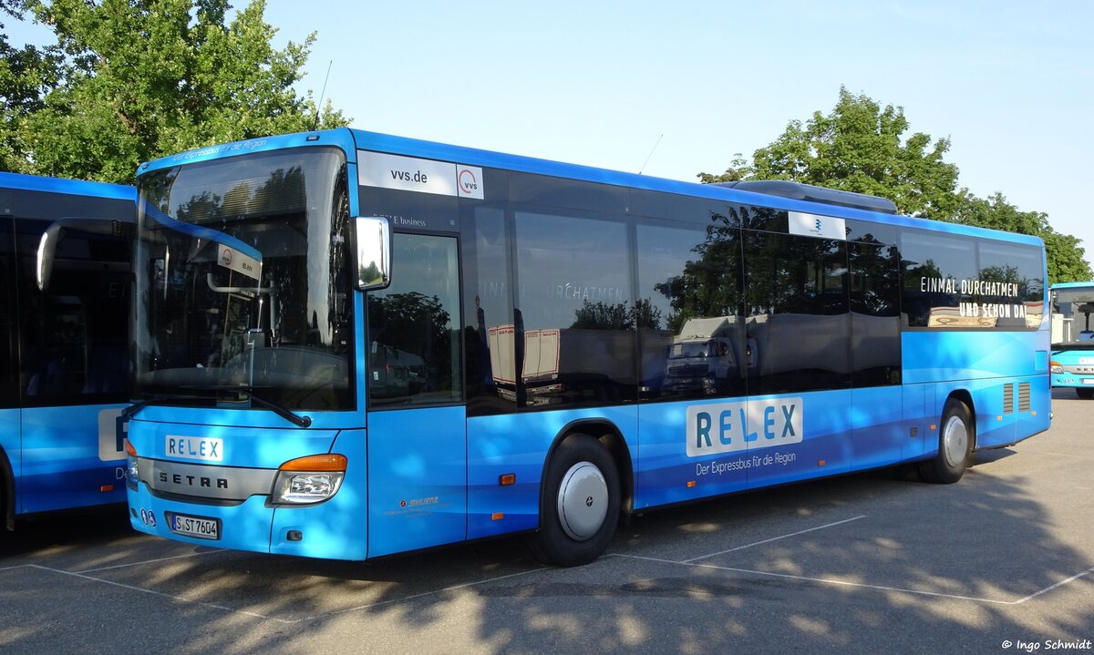 Schlienz Tours aus Kernen im Remstal | RELEX Expressbus | S-ST 7604 | Setra 416 LE business | 06.07.2017 in Neuhausen auf den Fildern