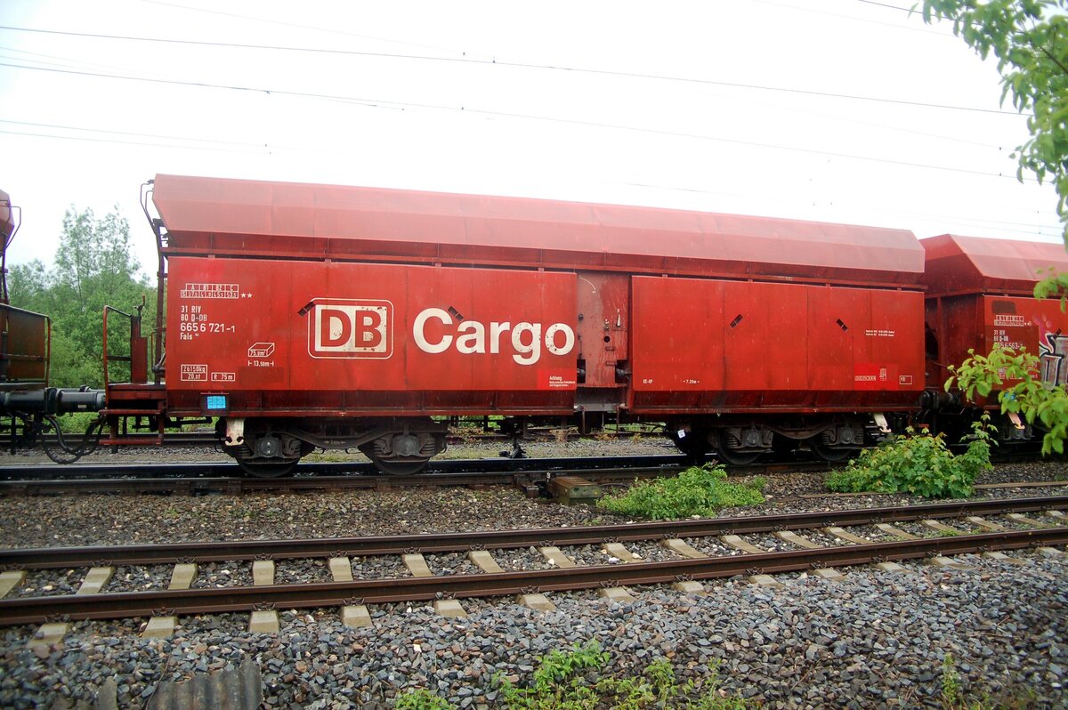 Schttgutwagen Fals 154;  665 6 721-1 der DB Cargo in Ulm am 03.06.2010.