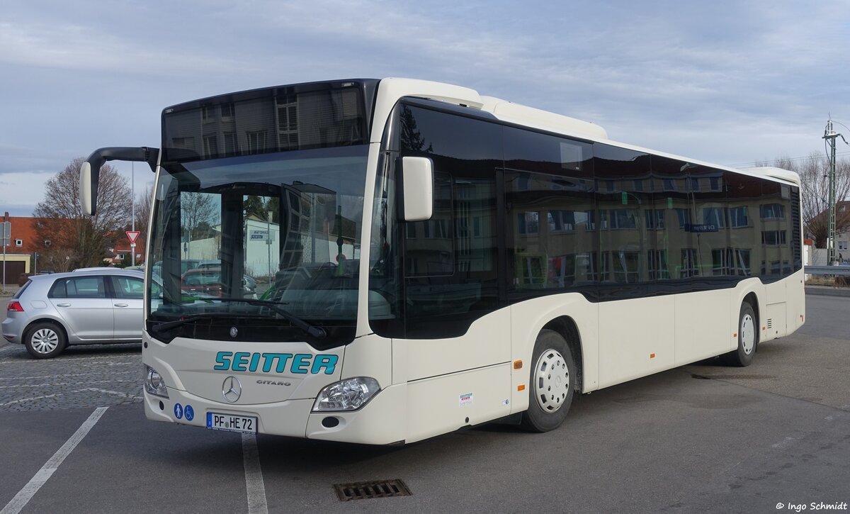 Seitter Shuttle + Tour aus Friolzheim | PF-HE 72 | Mercedes-Benz Citaro 2 | 03.03.2019 in Ditzingen