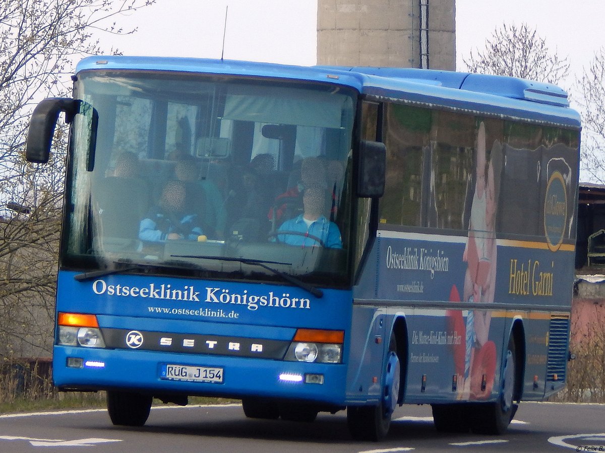 Setra 315 H der Ostseeklinik Königshörn in Mukran. 