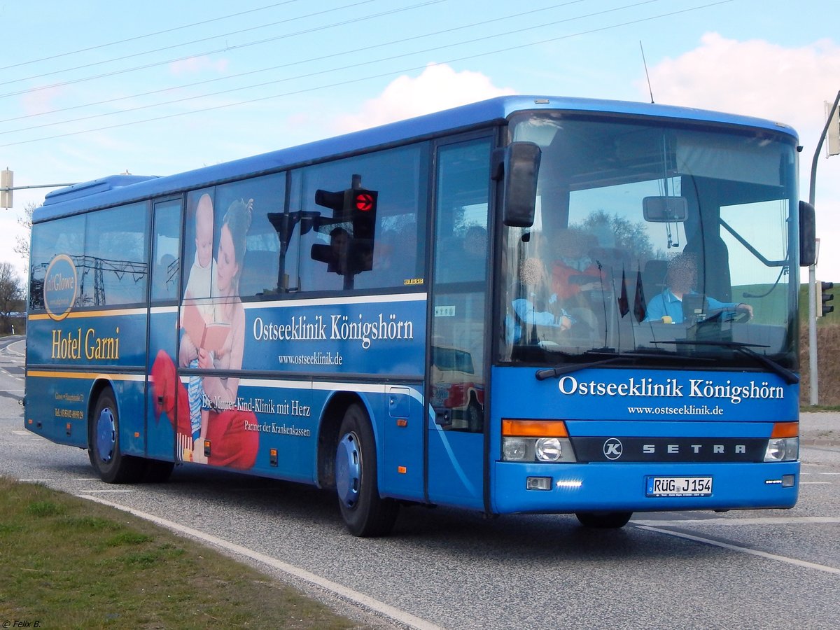 Setra 315 H der Ostseeklinik Königshörn in Mukran. 