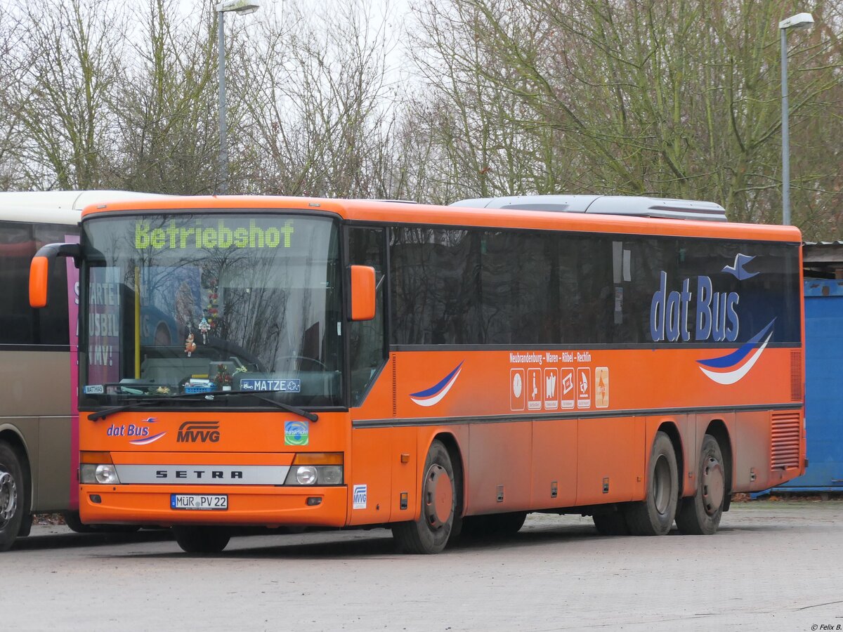 Setra 317 UL der MVVG in Malchow. 