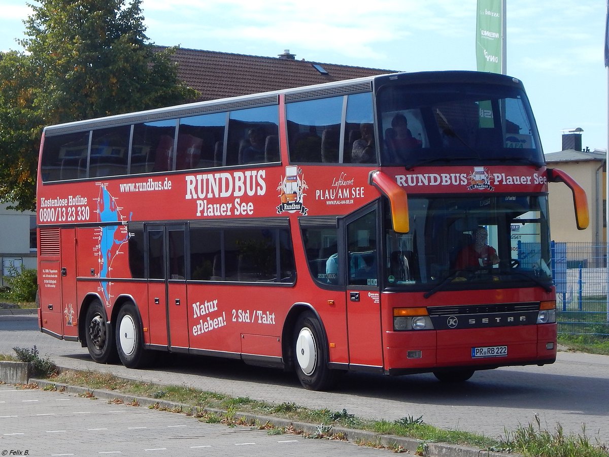 Setra 328 DT der RegioInfra Gesellschaft (ex Müller, Hachenburg) in Malchow.