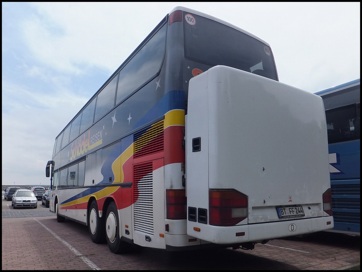 Setra 328 DT von Sch�del-Reisen (ex Eurobus ch) aus Deutschland im Stadthafen Sassnitz.
