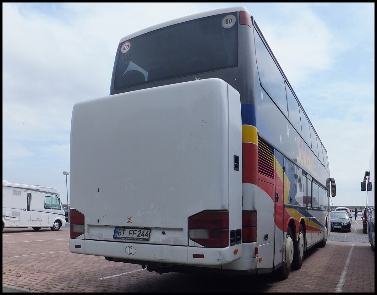 Setra 328 DT von Sch�del-Reisen (ex Eurobus ch) aus Deutschland im Stadthafen Sassnitz.