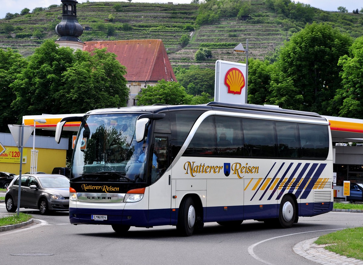 Setra 400er Serie von Natterer Reisen aus sterreich am 31.Mai 2014 in Krems gesehen.