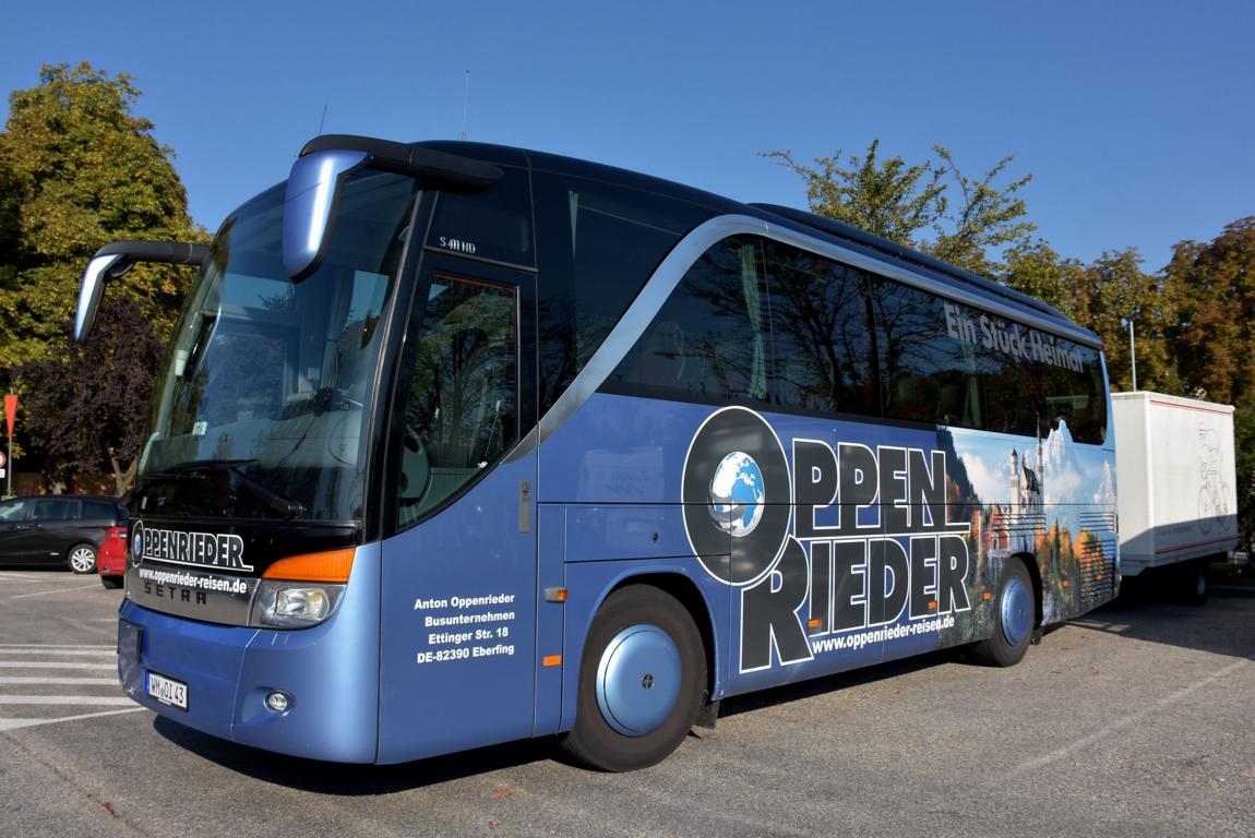 Setra 411 HD von Oppenrieder Reisen aus der BRD mit Anh�nger 09/2017 in Krems.