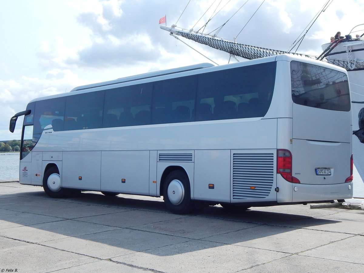 Setra 415 GT-HD der Anklamer Verkehrsgesellschaft mbH in Stralsund.