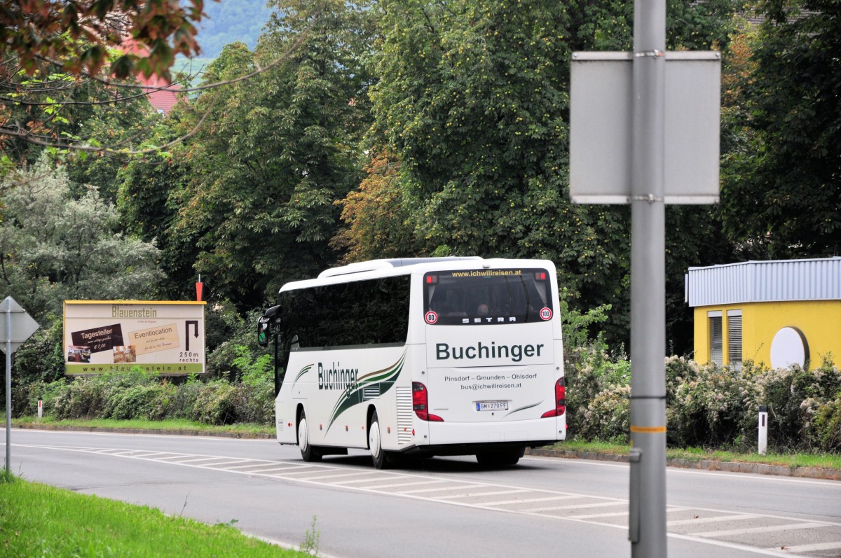 Setra 415 GT-HD von Buchinger Busreisen aus Ober�sterreich am 20.9.2014 in Krems gesehen.