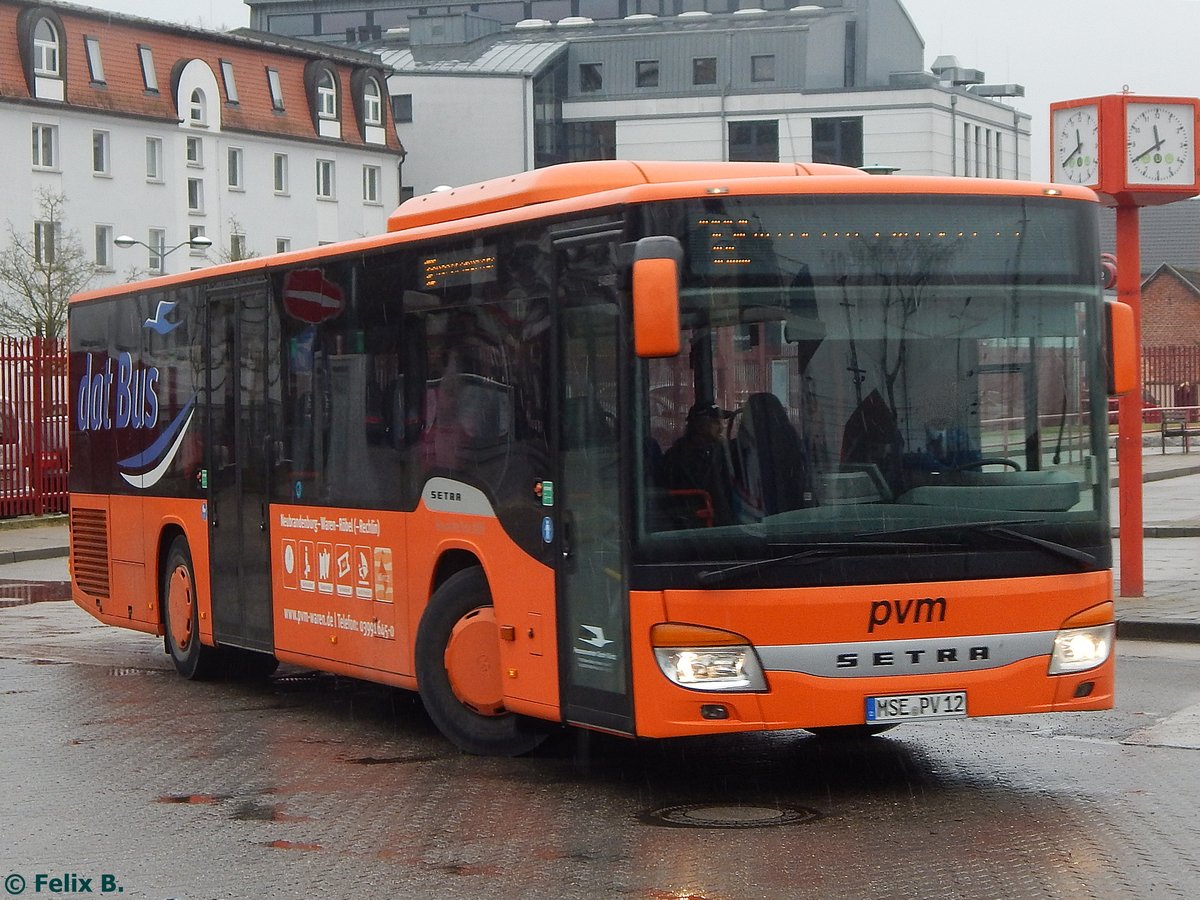 Setra 415 NF der PVM Waren in Neubrandenburg. 