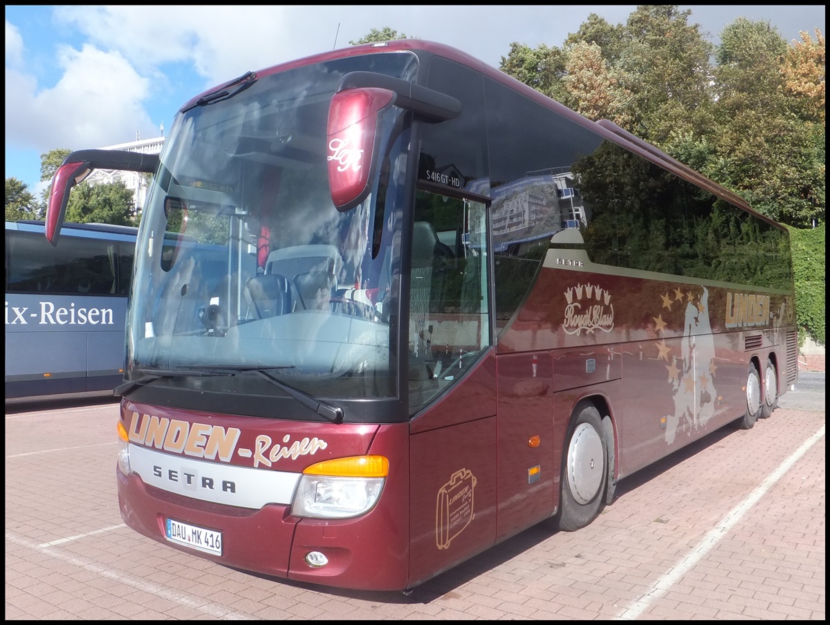 Setra 416 GT-HD von Linden-Reisen aus Deutschland im Stadthafen Sassnitz.