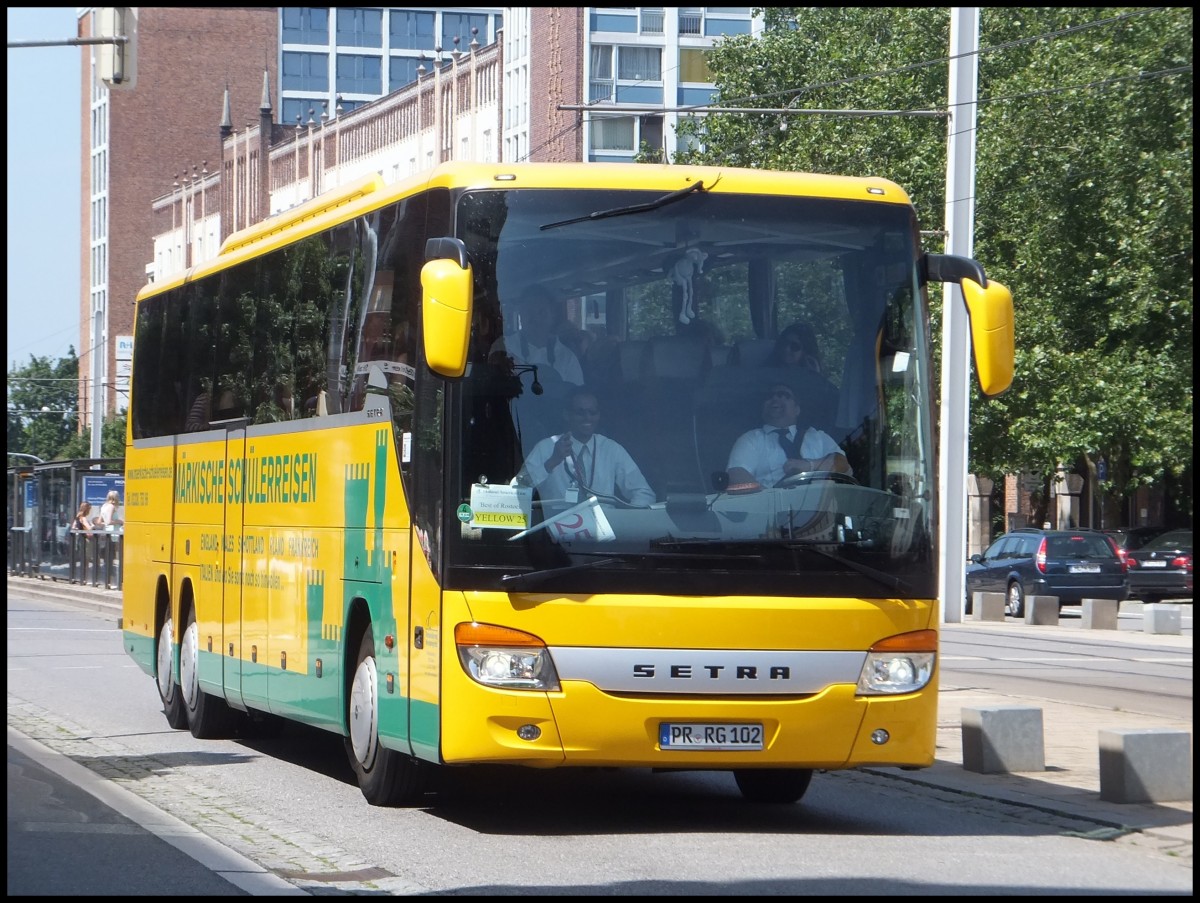 Setra 416 GT-HD von M�rkische Sch�lerreisen aus Deutschland in Rostock.