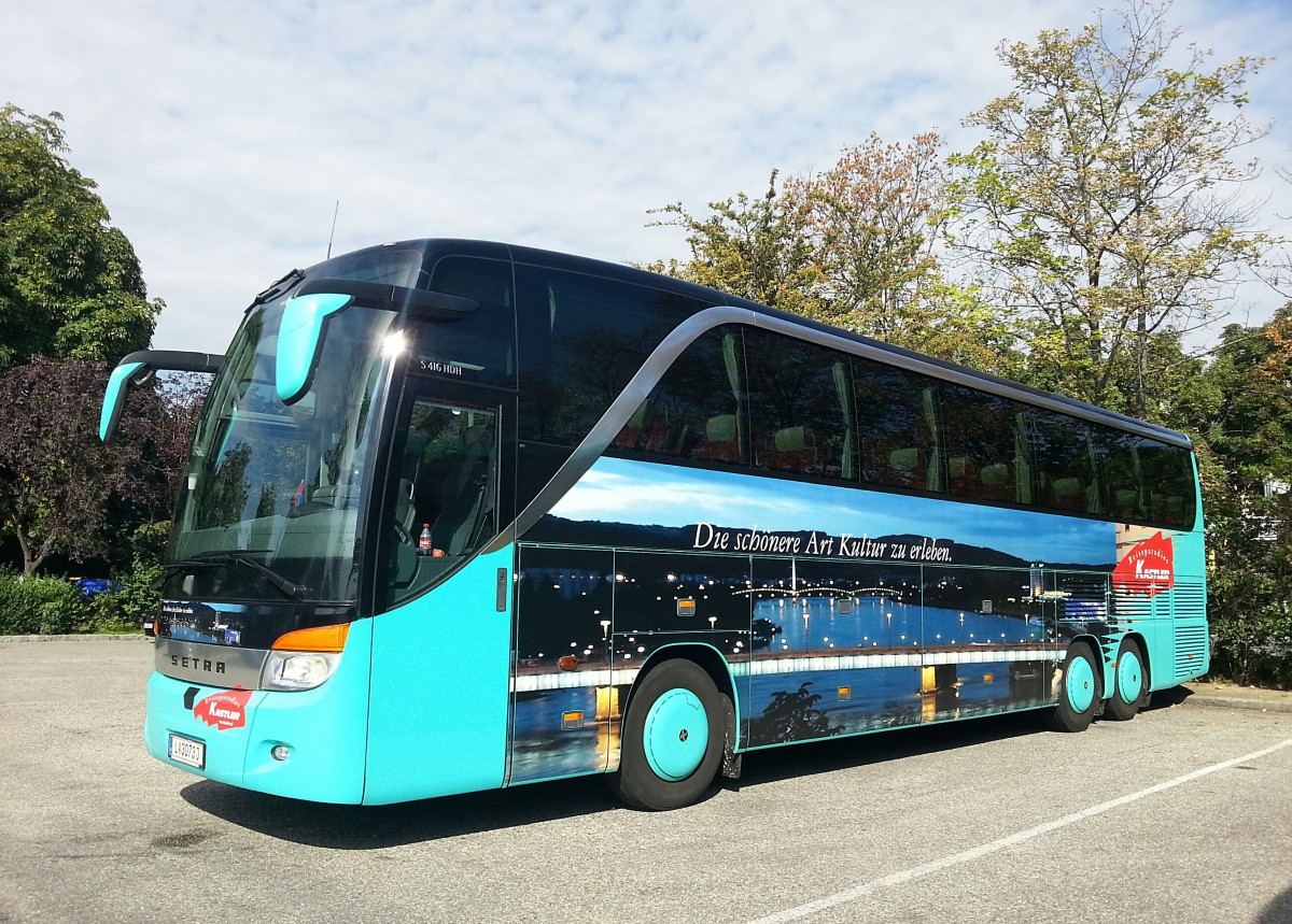 Setra 416 HDH von Kastler Busreisen aus �sterreich am 29.August 2014 in Krems gesehen.