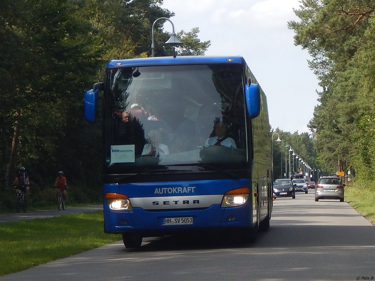 Setra 417 GT-HD von Autokraft aus Deutschland zwischen Binz und Prora.