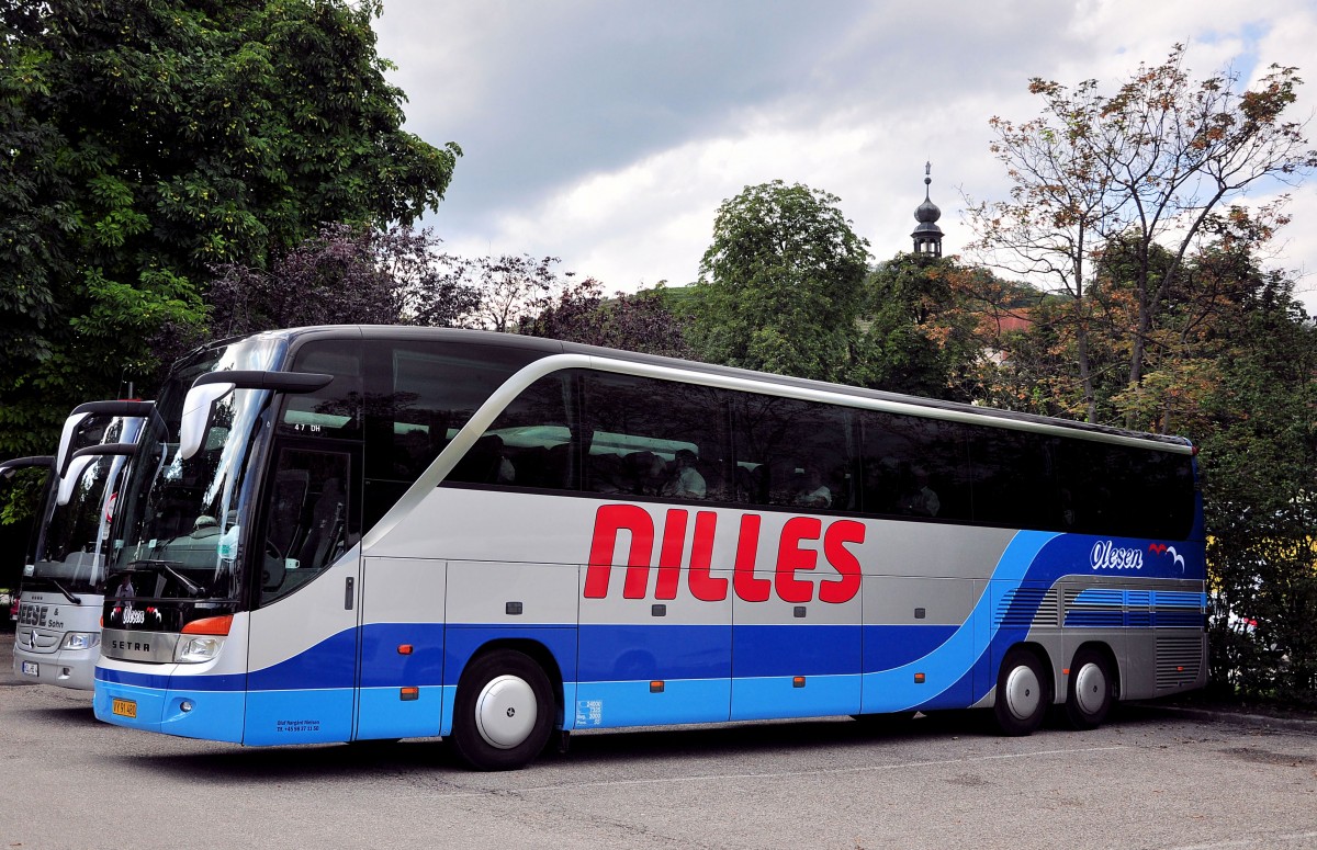 Setra 417 HDH von Nilles am 21.August 2014 in Krems gesehen.