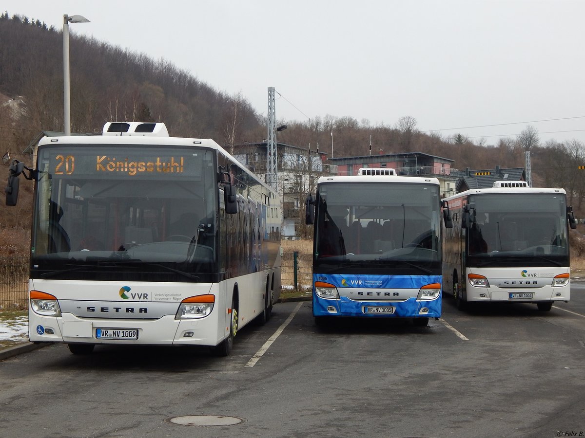 Setra 418 LE Business und Setra 415 LE Business der VVR in Sassnitz.