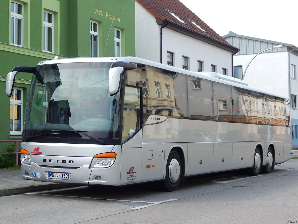 Setra 419 UL der Anklamer Verkehrsgesellschaft in Neubrandenburg.