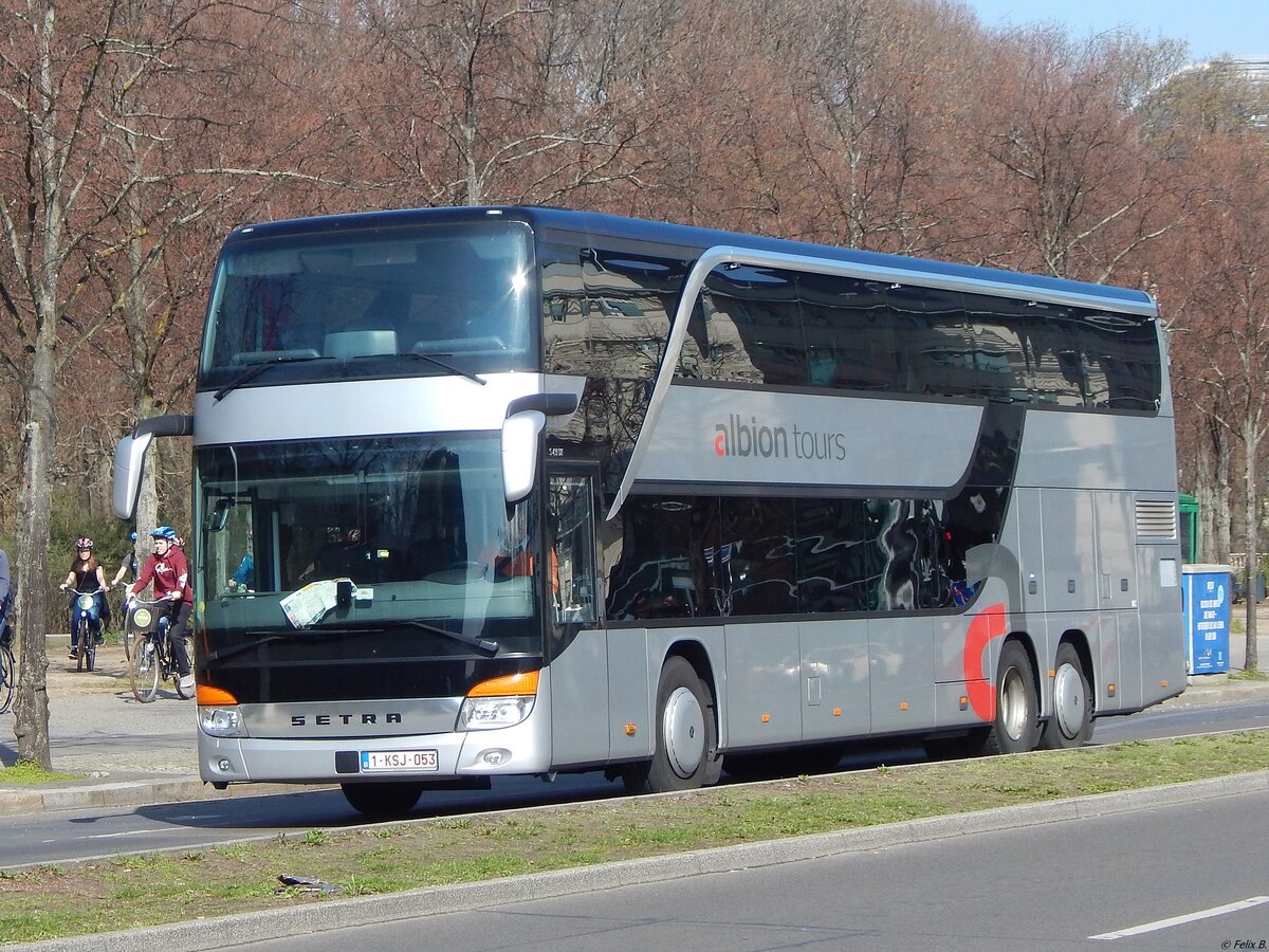 Setra 431 DT von Albion Tours aus Belgien in Berlin.