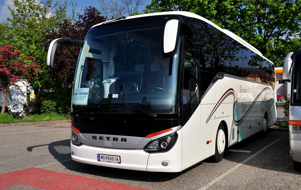 Setra 516 HD aus Mdling/sterreich im April 2014 in Krems.