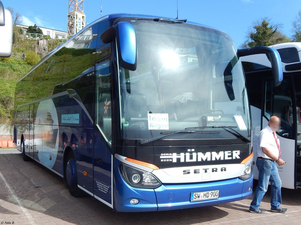 Setra 516 HD von Hümmer aus Deutschland im Stadthafen Sassnitz.