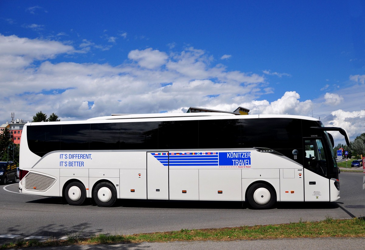 Setra 516 HD vom K�nitzer Omnibusbetrieb aus der BRD im Juni 2015 in Krems.