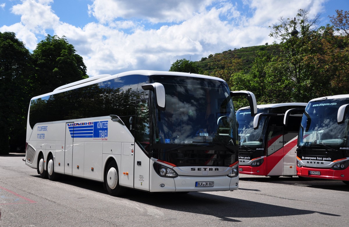 Setra 516 HD vom K�nitzer Omnibusbetrieb aus der BRD im Juni 2015 in Krems.