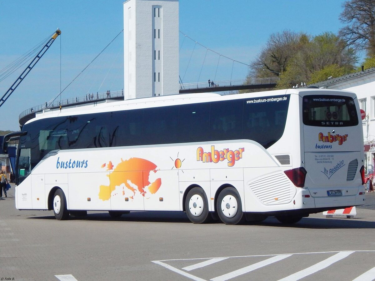 Setra 517 HD von Amberger aus Deutschland im Stadthafen Sassnitz.