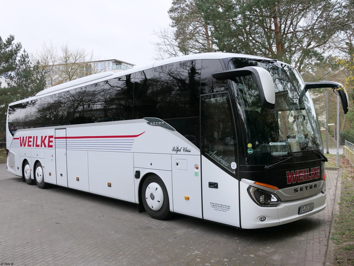 Setra 517 HD von Weilke aus Deutschland in Binz.